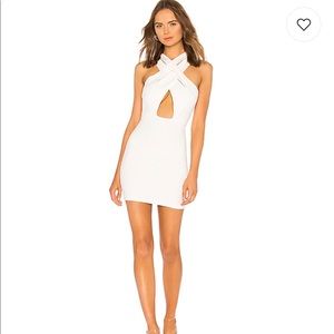 Eye Woven Strap Dress in White